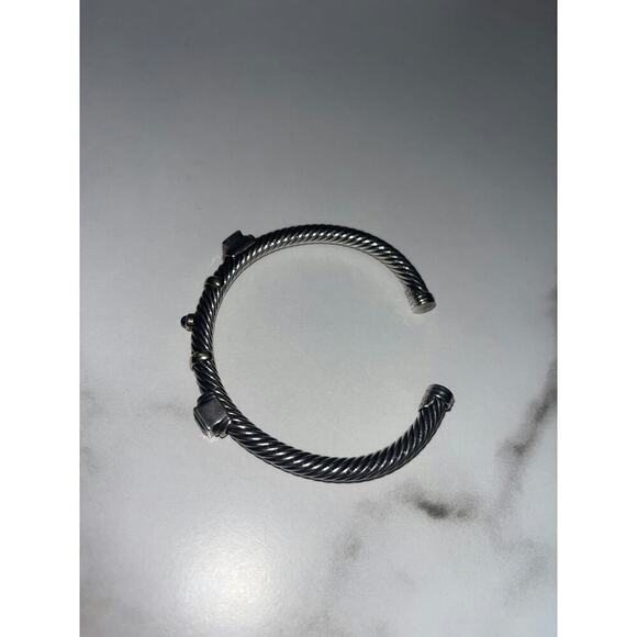 David Yurman Cable Classic Bracelet with Gemstones - Sterling Silver & 14K Gold - Picture 3 of 3